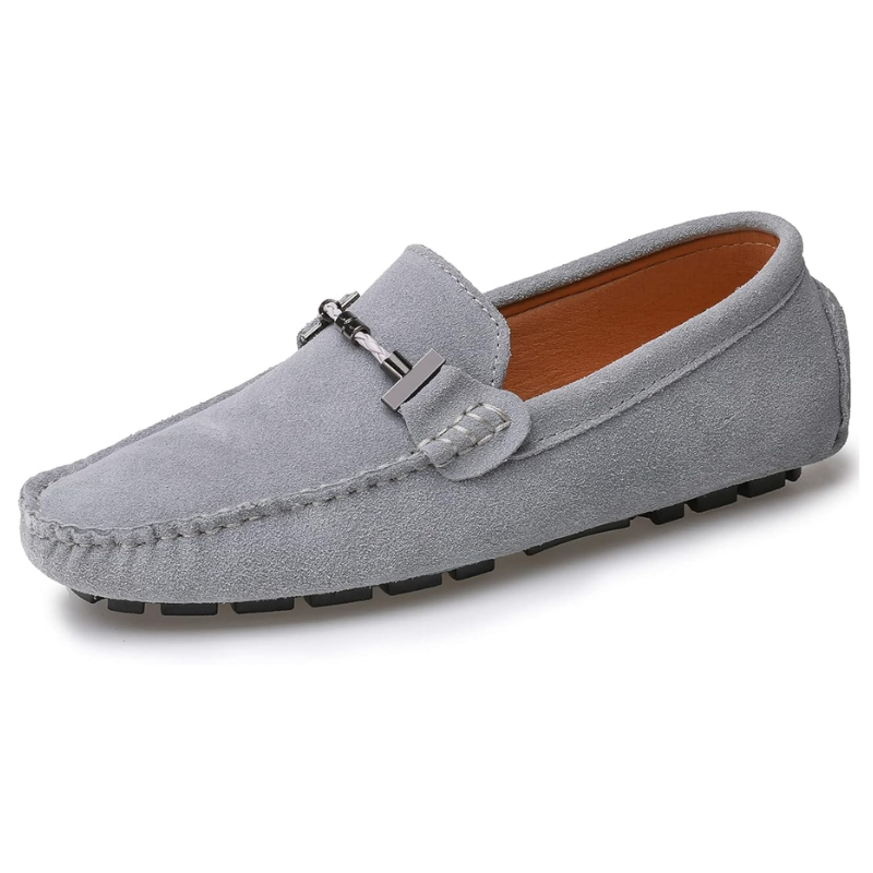 Lavender-Suede Cowhide Loafers