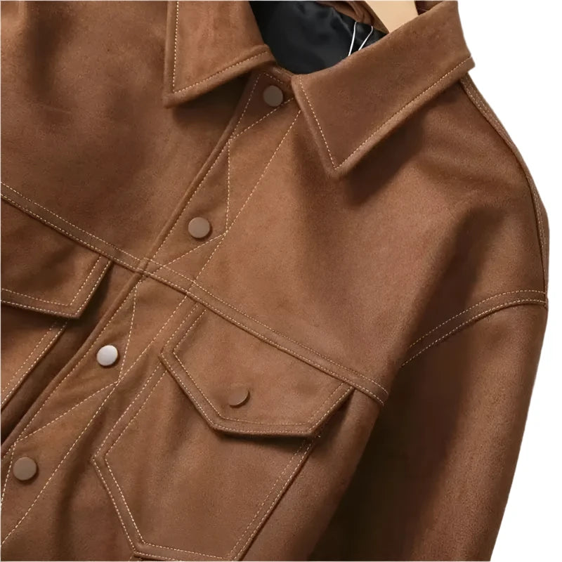 Turndown Leather Jacket